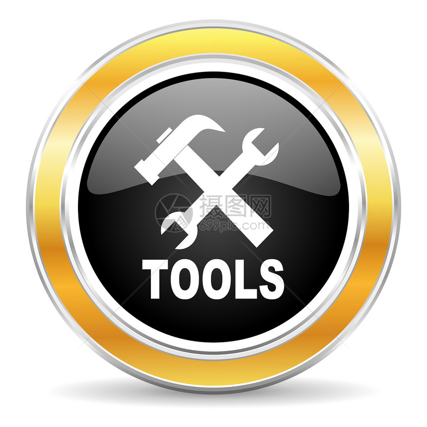 工具工具图标插图锤子机械圆圈黑色工程仪表服务作坊乐器图片