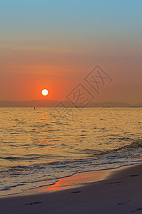 太阳与水素材日落与大海橙子海洋天空旅行风景海滩太阳反射墙纸波浪背景