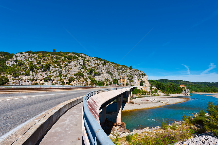 桥栏杆安全送货工程岩石基础设施天空生态高山交通图片