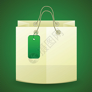 绿色褐色仙人球纸袋行李褐色价格长方形纸板商业礼物购物奢华插图设计图片