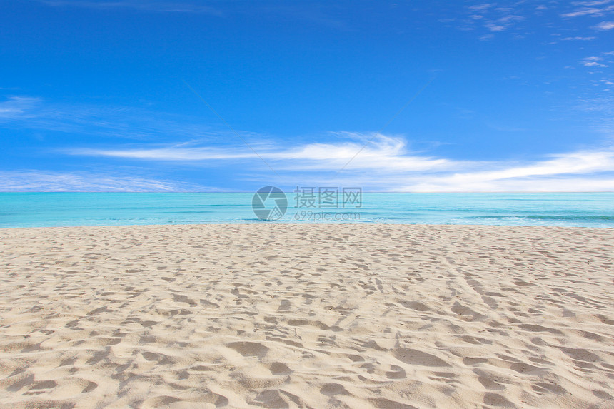 海滩和热带海蓝色支撑风景冲浪天空假期海洋海景阳光海浪图片