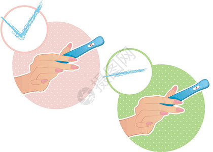 女人的手对怀孕进行检查欢乐送货惊喜分娩女士幸福指标插图母性指甲背景图片