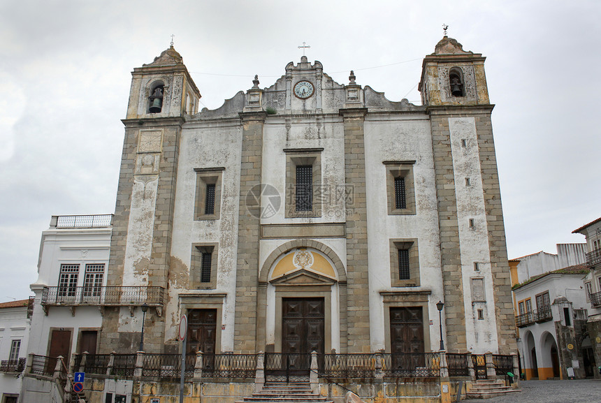 埃沃拉教堂建筑历史粉饰尖顶宗教历史性建筑学广场旅游旅行图片