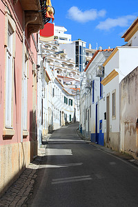 葡萄牙阿尔布费拉科布斯通街高清图片