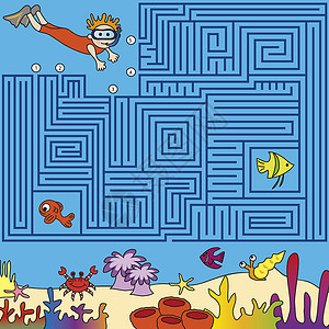 扑鱼游戏素材熔岩乐趣海浪潜水学校卡通片宠物游泳迷宫螃蟹玩具背景