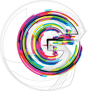 g318字体说明 来函 G 矢量插图设计图片