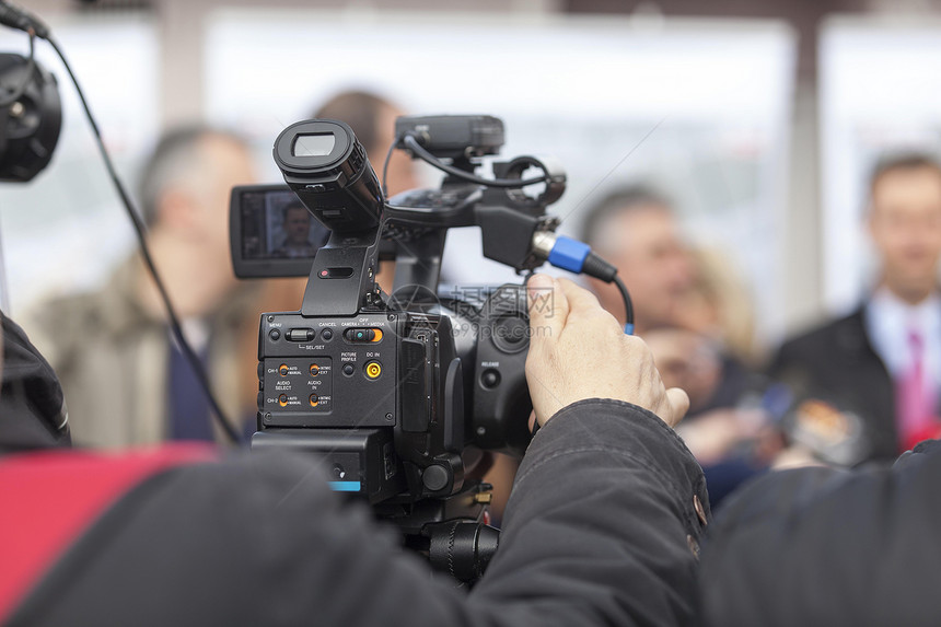 录像摄像机会议操作员行动摄影师记者视频相机电视全球技术图片