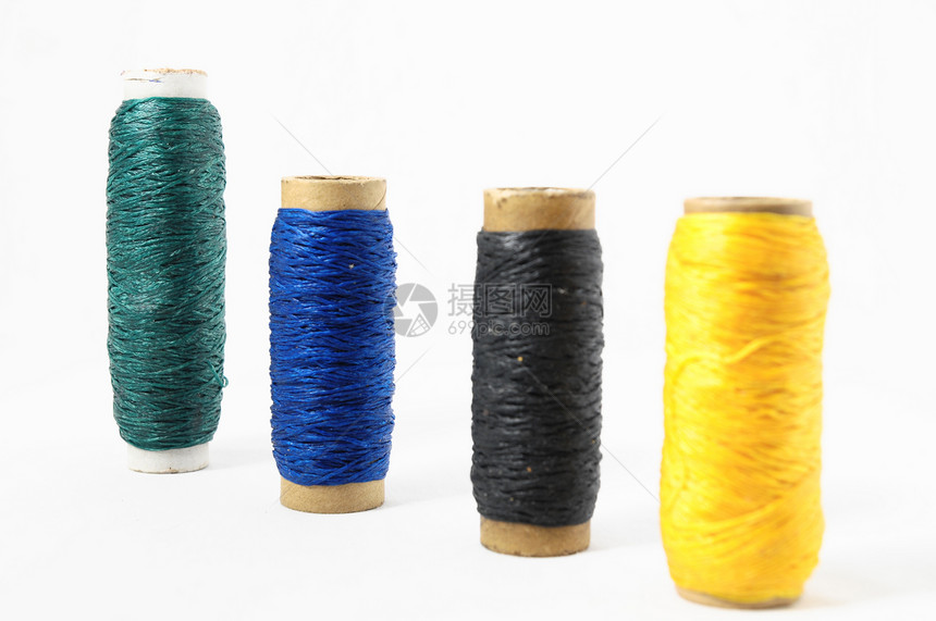 双线卷棉布金属细绳白色针织材料羊毛故事纤维电缆图片