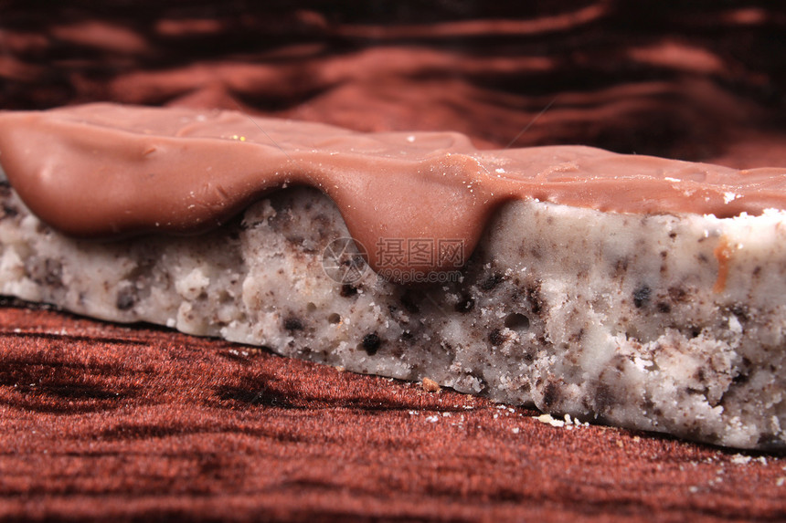 饼干破碎的软糖甜点育肥酒吧棕色服务细雨巧克力天鹅绒图片
