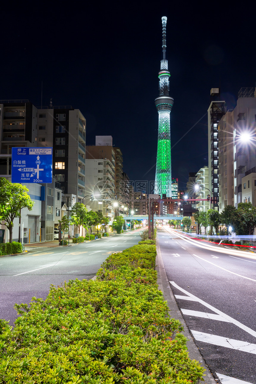 东京天树晴空塔景观天际商业天空墨田城市旅行建筑物图片