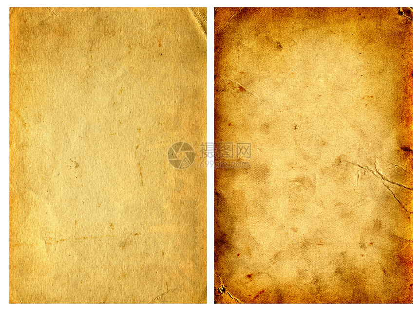 两份旧文件成套材料棕色卡片边界作品木板包装纸板工具图片