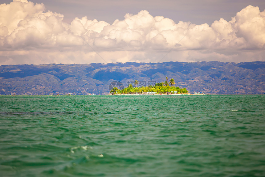 菲律宾的热带完美岛 热带完美岛地平线海洋天堂处女闲暇棕榈旅行环礁海滩异国图片