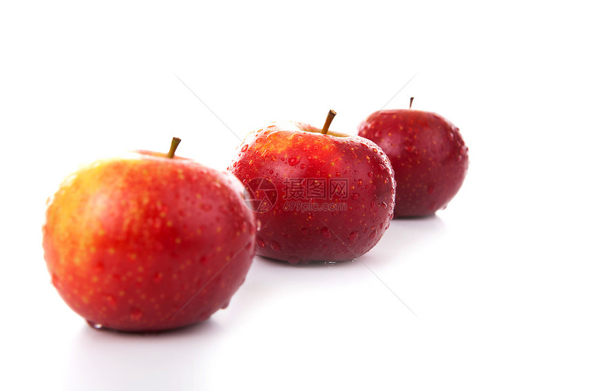 红苹果特写烹饪牙齿水果甜点红色味道图片