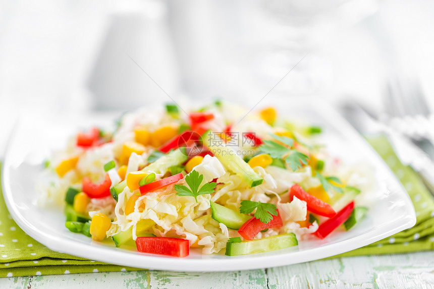 菜菜沙拉叶子蔬菜早餐美食菜单黄瓜胡椒餐厅盘子小吃图片