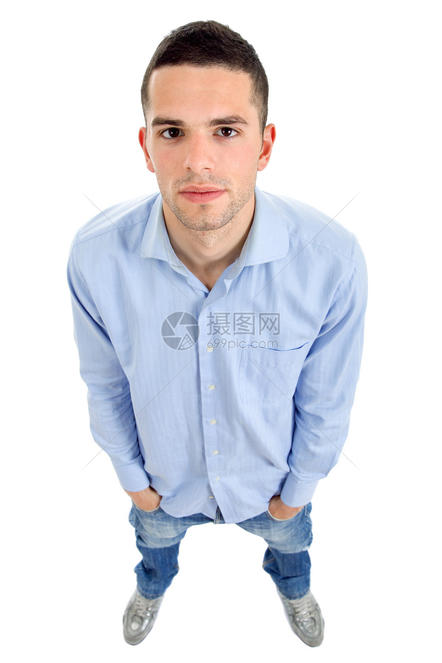 男人的全身青年情感冒充姿势学生男生身体工作室牛仔裤伙计图片