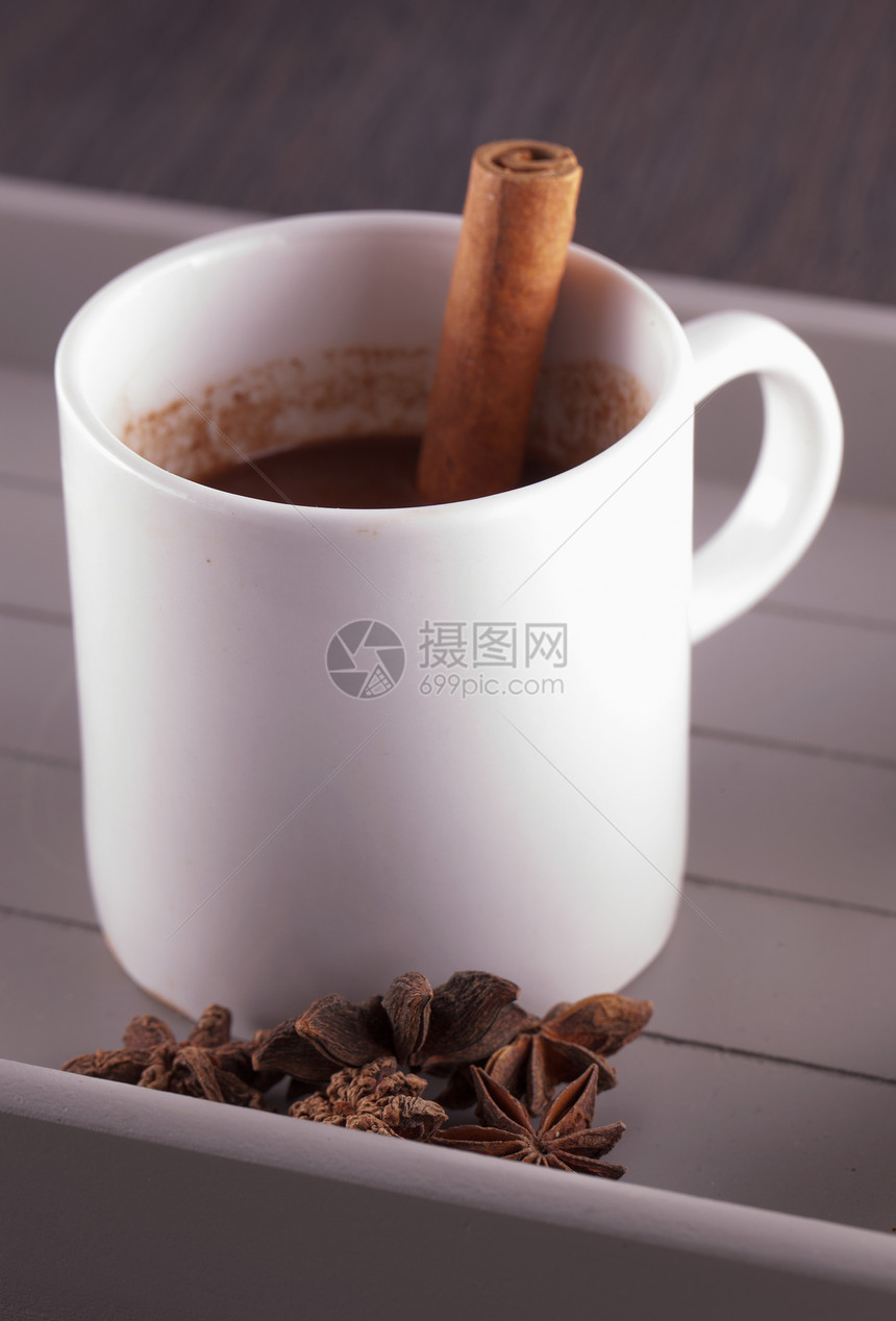 热巧克力香气早餐可可咖啡豆子棕色咖啡店肉桂味道八角图片