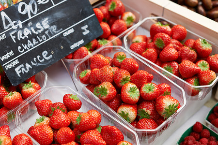 新鲜草莓营养食物销售市场水果背景图片
