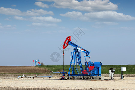 油田石油工业的抽泵插孔背景图片