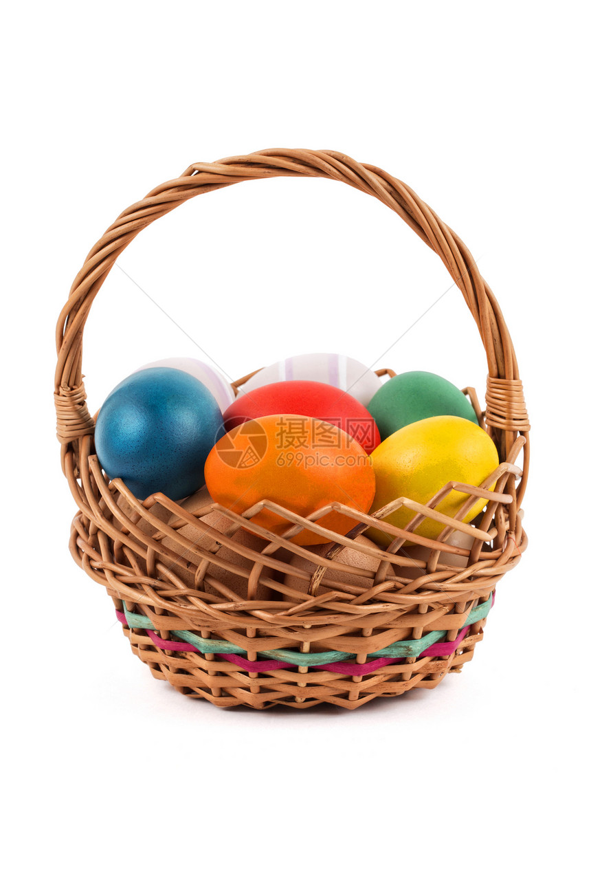 复活节鸡蛋在篮子里宏观团体母鸡棕色干草农场食物蛋壳乡村木头图片