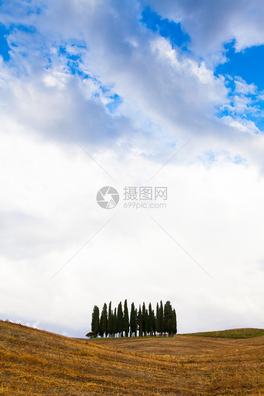 暴风雨前的托斯卡纳天空观光农村玉米场地地平线风暴国家小麦风景图片