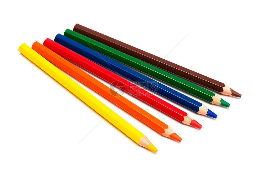 彩色铅笔艺术家艺术童年生活蜡笔创造力橙子团体蓝色画家图片