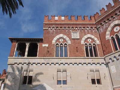 意大利热那亚的艾贝蒂斯城堡建筑学高清图片