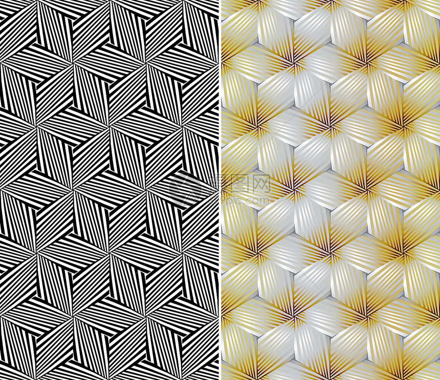 无缝裁缝花类模式条纹灰阶设计插图元素光栅化图片