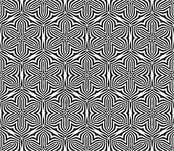 无缝裁缝花类模式插图黑与白元素灰阶设计背景图片