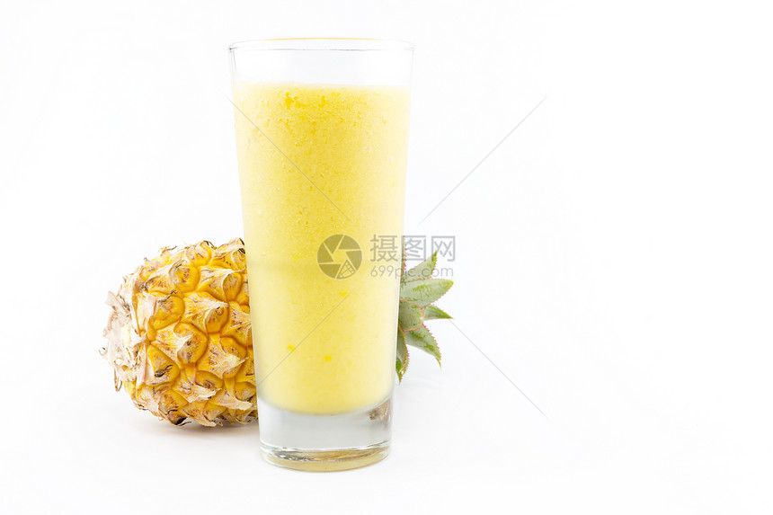 菠萝冰白色饮食水果黄色甜点情调排毒玻璃蔬菜热带图片