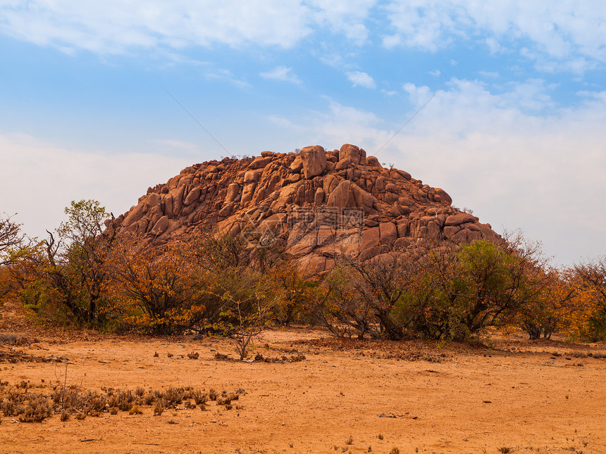 达马拉兰橙岩层纳米布地标碎石编队巨石衬套地质学岩石风景荒野图片