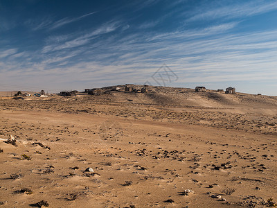 纳米矿晶Kolmanskop 全景图全景图历史性钻石旅行矿业孤独历史爬坡灰尘废墟地标背景