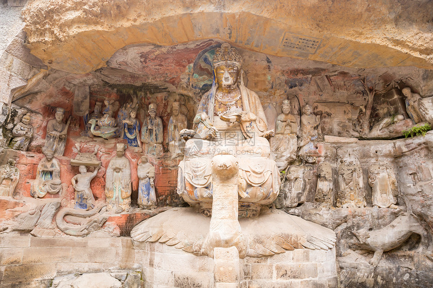 中国大和田中岩雕历史上帝雕像山坡艺术佛教徒建筑学王国石头文学图片