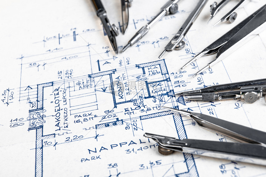 附有附件的建筑计划建造计划工作工程草稿办公室装修草图蓝图打印承包商建筑学图片