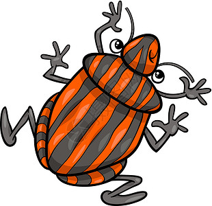 防虫保护昆虫卡通字符背景图片