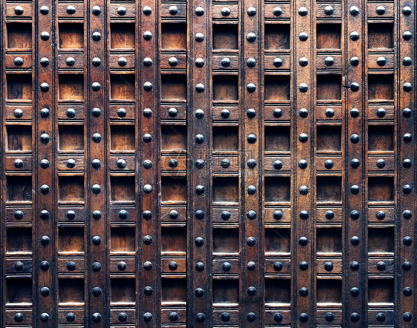 旧木门细节树木棕色精神雕刻古董木头正方形指甲立方体工匠图片