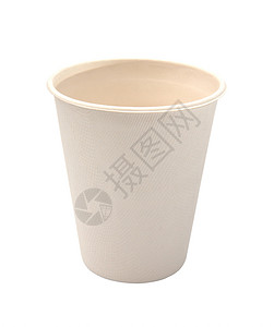白纸杯快关门了环境材料宏观白色咖啡杯回收空白杯子背景图片