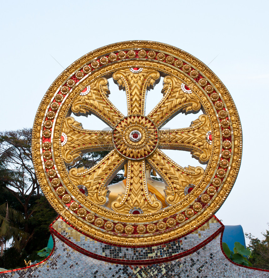 Dhamma之轮 佛教的象征图片