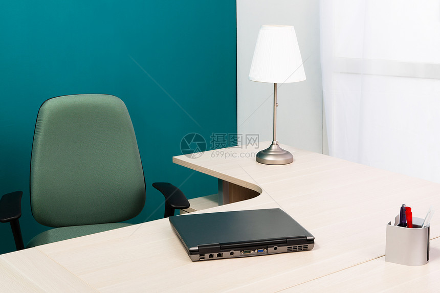 台式笔记本电脑薄纱装饰导演奢华椅子窗帘办公室房间风格座位图片