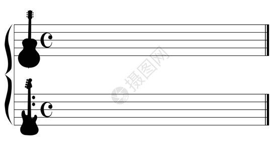 吉他音乐时间声学谱号音符颤声钩针钢琴符号五线谱低音背景图片