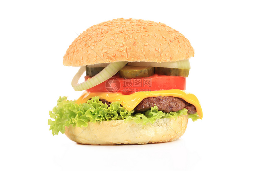 大汉堡包饮食小吃宏观包子营养沙拉食物美食面包图片