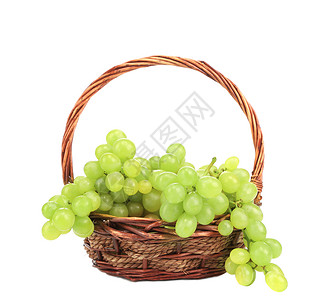 绿葡萄在螺丝篮里高清图片