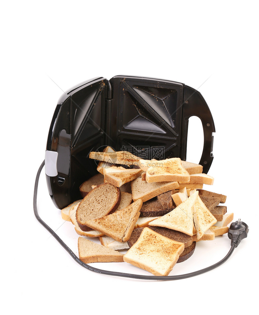 面条和面包片厨房小麦脆皮机器唤醒食物电气用具饮食流行音乐图片
