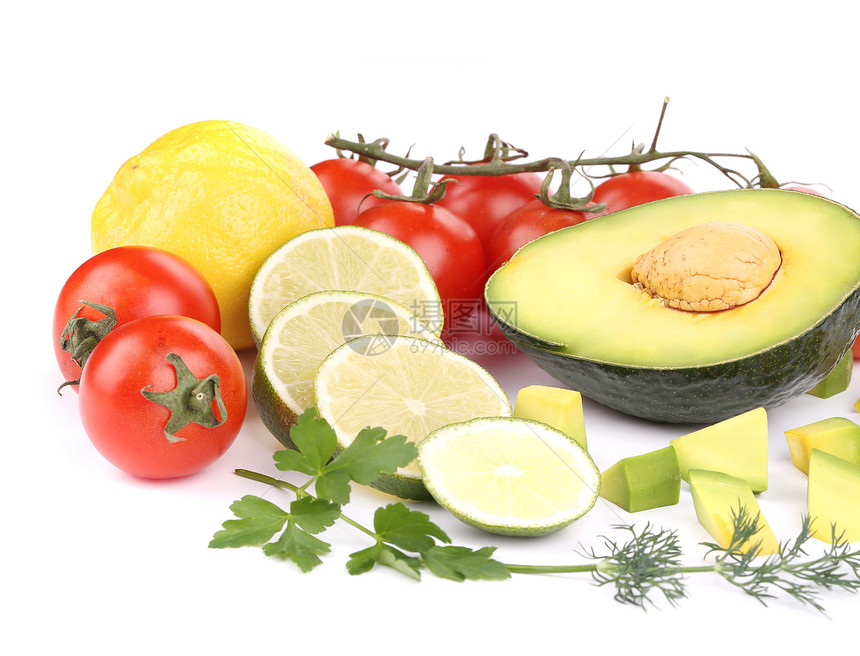 新鲜蔬菜黄色季节香气棕色饮食白色种子立方体水果绿色图片