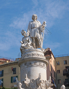 热那亚的哥伦布纪念碑雕塑地标雕像冒号纪念碑高清图片