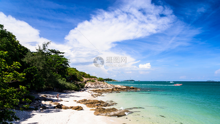 泰国萨米德岛伊迪利奇景色海滩游客晴天假期天堂天空旅游海岸太阳休息天气图片