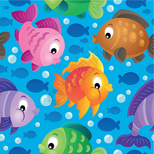 鱼的主题 鱼的无缝背景2背景图片