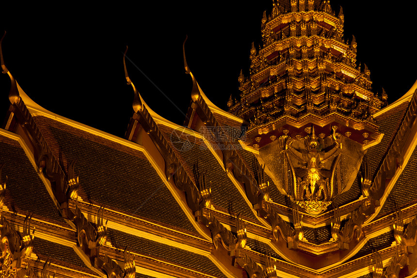 晚上是帕特拉凯欧天空避难所艺术佛塔异国游客佛教徒城市精神旅行图片