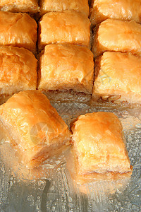 巴克拉瓦语Name食物面团美食蜜饼糕点甜点果仁背景图片