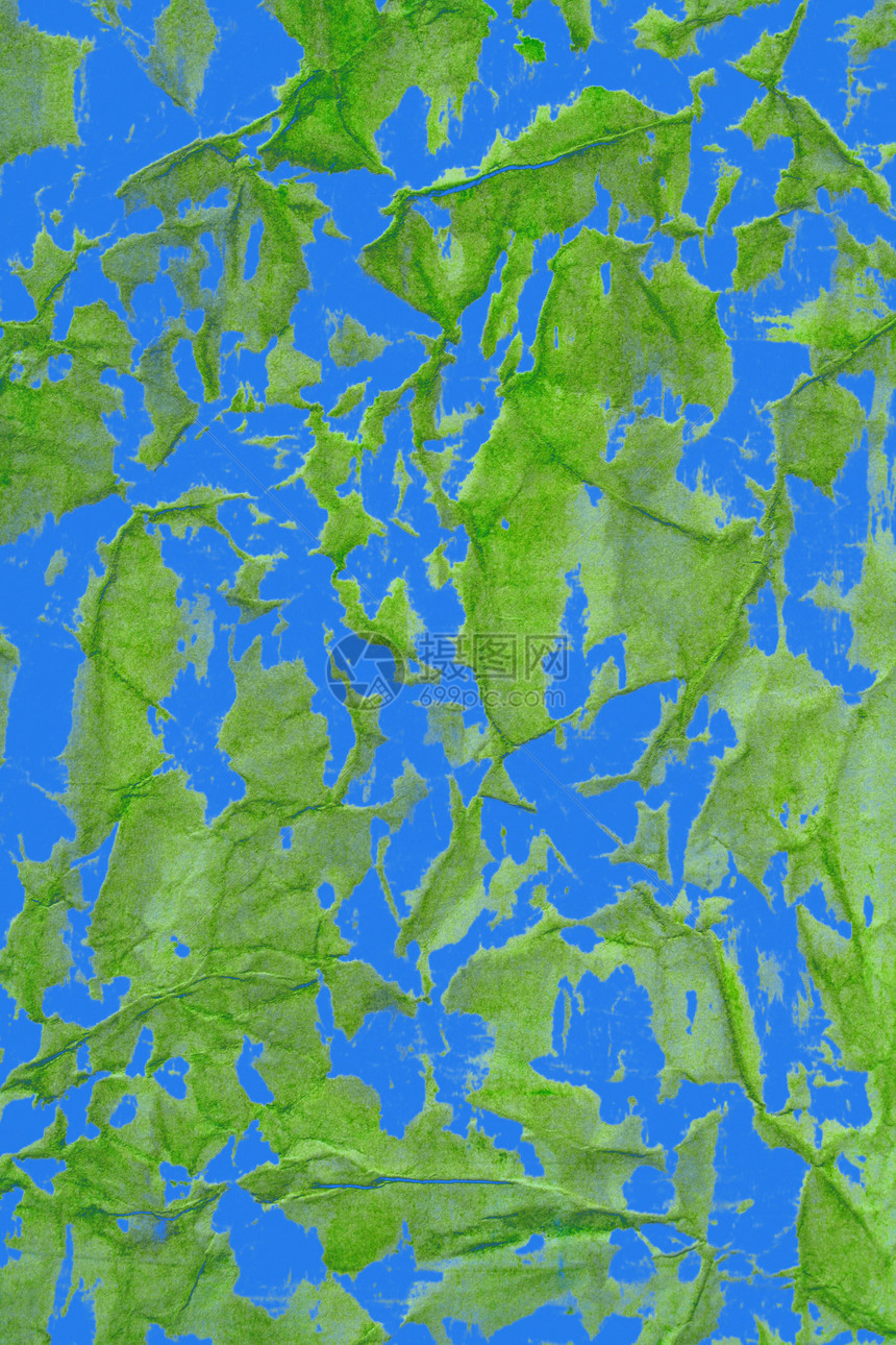 抽象背景绿色艺术蓝色艺术品起皱皱纹手工图片