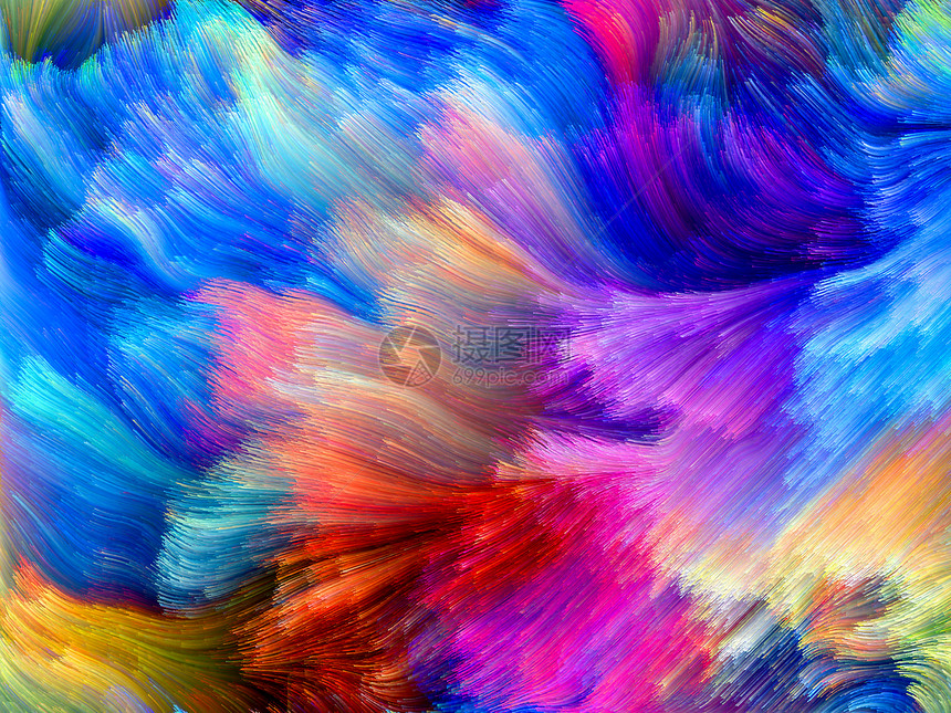 色彩多彩的动作笔触幻觉设计运动光谱帆布创造力渲染想像力条纹图片